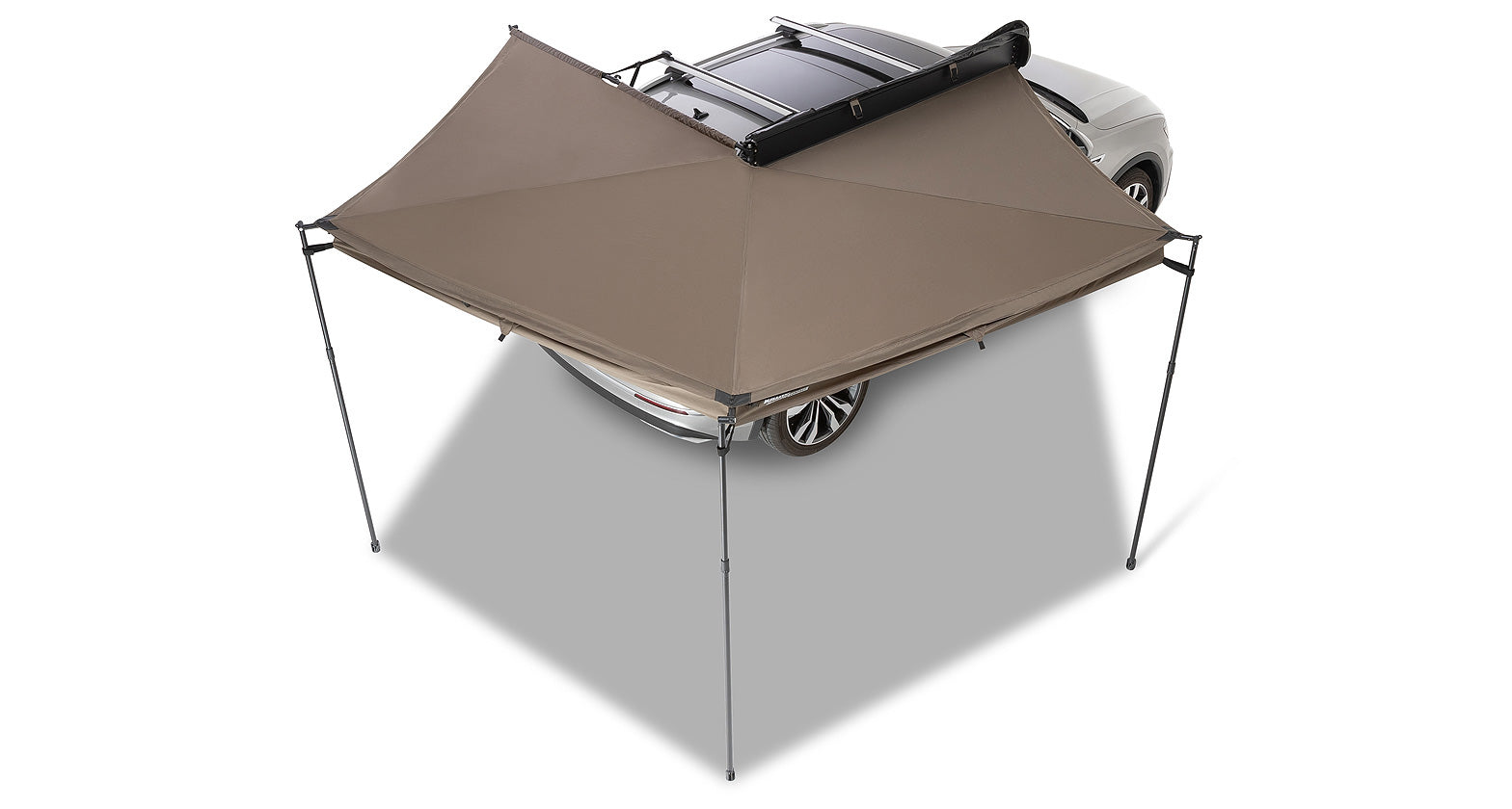 Right Side Mounted Rhino-Rack Batwing Compact Awning- overhead view