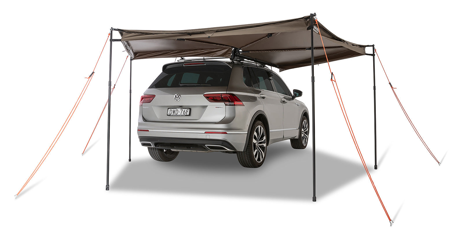 Right Side Mounted Rhino-Rack Batwing Compact Awning- 270 degree awning with guy ropes