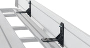 Brackets attaching awning to roof rack from Batwing Awning Bracket Kit for Pioneer Platform and Pioneer Tray Rack Systems