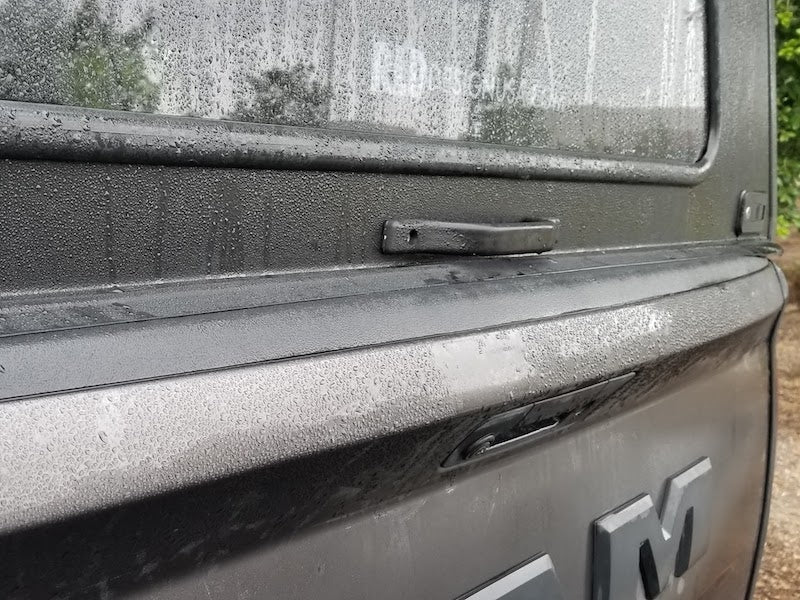 RLD Design stainless Steel Truck Cap rear window seal detail