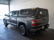 RLD Design stainless Steel Canopy for Toyota Tundra shown with sliding side windows