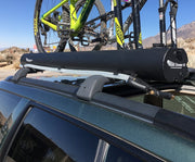 Front end of Road Shower 4S portable shower mounted on vehicle roof rack