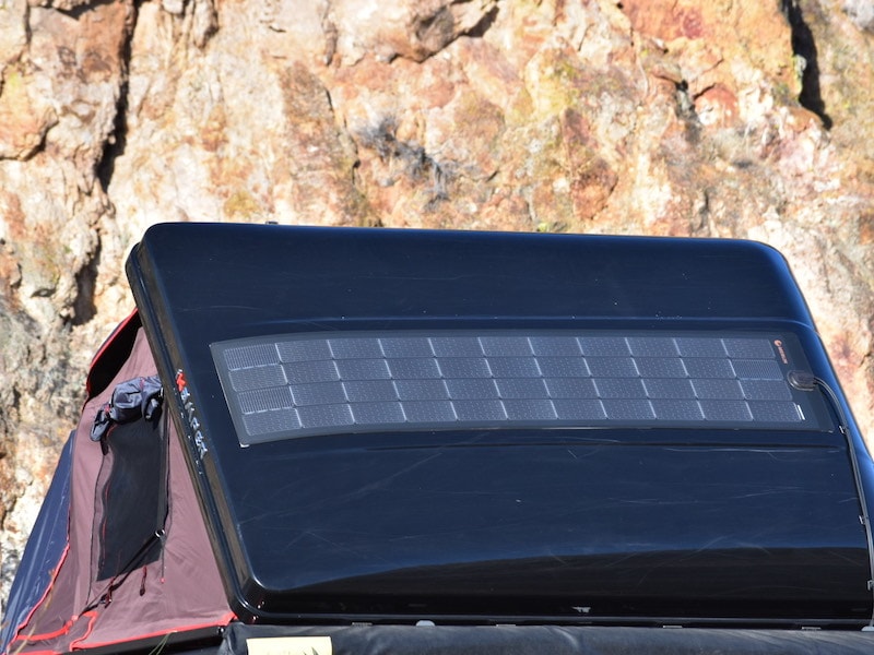 solar powered camping tent RHINO ADVENTURE GEAR SolarHawk Roof Top Tent Solar Panel for iKamper Skycamp 3.0 & 4.0 (Powered by MERLIN)