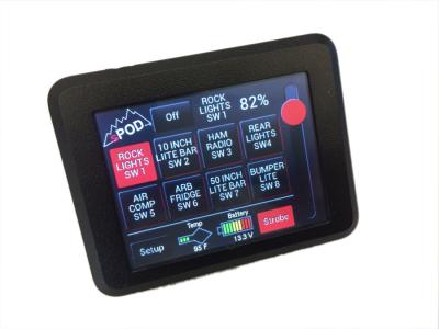 Main Menu of Touchscreen Control Module for 8 Circuit sPOD Bantam
