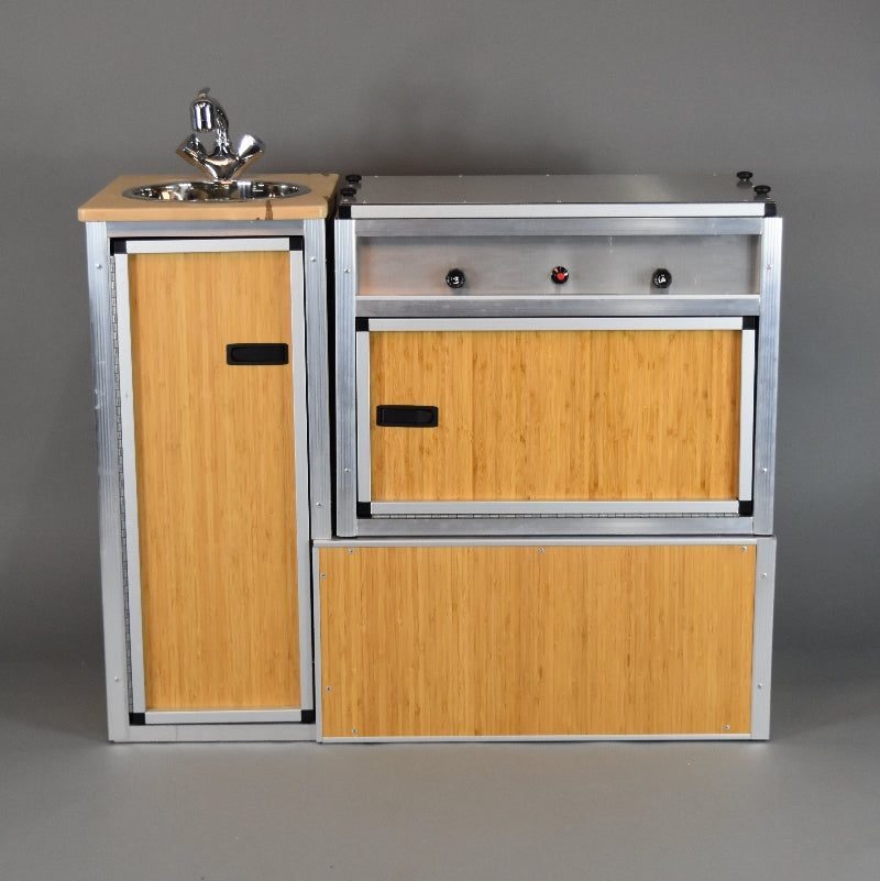 Trail Kitchens Van Kitchen bamboo skin finish