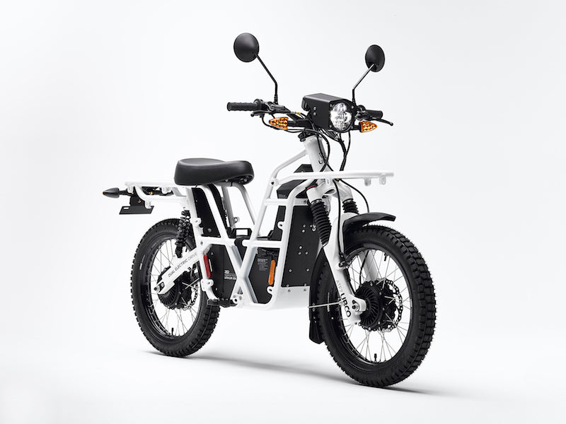 Ubco 2018 2x2 street legal off-road electric adventure bike available at Rhino Adventure Gear- front side view