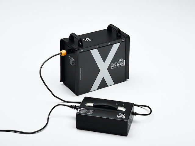 Ubco 2x2 52Ah Lithium ion battery of 2018 street legal off-road electric adventure bike available at Rhino Adventure Gear