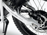 Ubco 2x2 rear wheel electric motor of 2018 street legal off-road electric adventure bike available at Rhino Adventure Gear