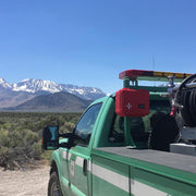 us forest service fire truck sporting a rack mounted first aid kit
